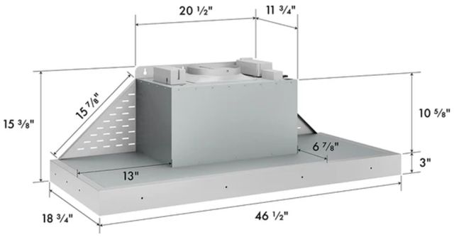 ZLINE DuraMount™ 46" Stainless Steel Wall Mount Range Hood Insert-2