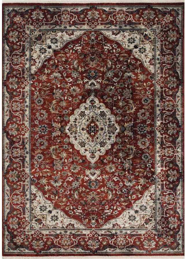 Kalora Interiors Serene Blue/Cream/Red 6' x 8' Rug-0