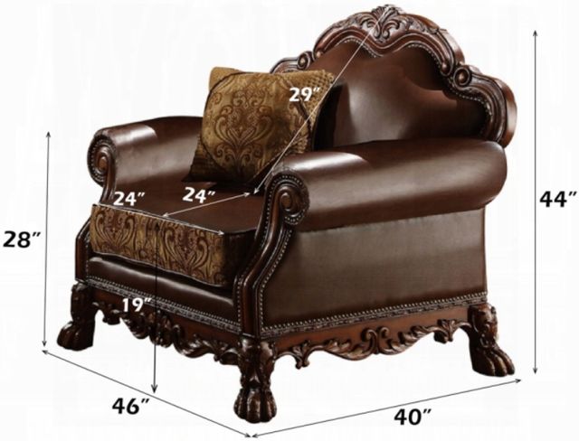ACME Furniture Dresden Brown/Cherry Chair-2