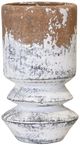 Harp & Finial® Baden Distressed Cream/Terracotta Medium Vase-0