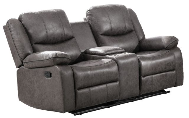Mazin Furniture Everett Grey Reclining Glider Loveseat-0