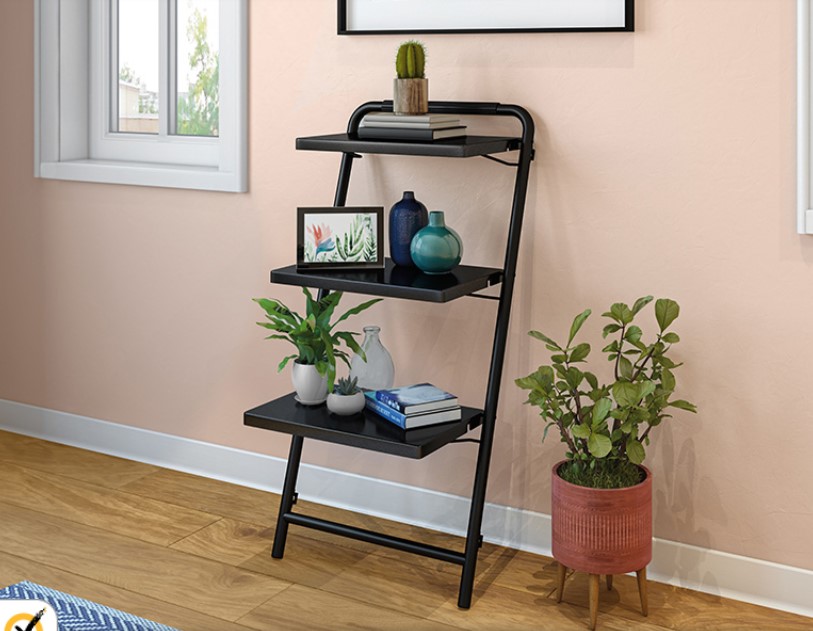 Leaning bookshelf sales