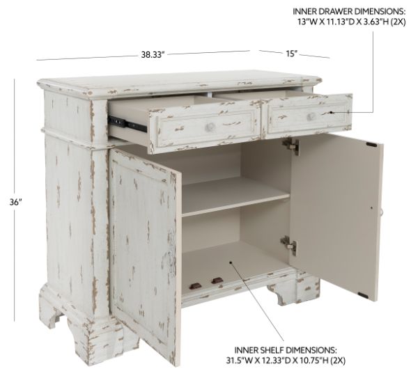 Coast2Coast Home™ Adelaide Antique White Accent Cabinet-2