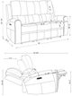 Coaster® Brickston 3-Piece Charcoal Power Reclining Sofa Set with Power Headrest and Lumbar-2