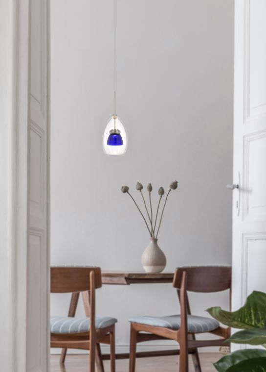 Cal® Lighting & Accessories Clear/Blue Mini Pendant-2