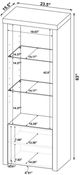 Coaster® Jude Glossy White Bookcase-4