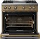 Viking® 5 Series 36" Golden Hour Pro Style Gas (LP) Range with Brushed Brass Trim-1