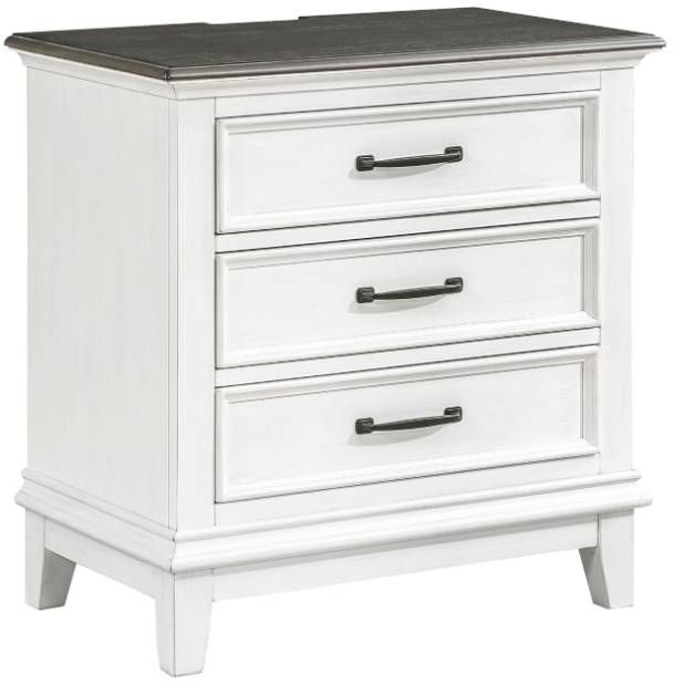 Homelegance® Chesterton Antique White/Dark Brown Nightstand-0