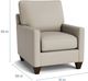 Bassett® Furniture Customizable Benchmade Premier Leather Track Arm Accent Chair-4