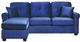 Homelegance® Monty 2-Piece Navy L-Shape Reversible Sectional Sofa Chaise-2