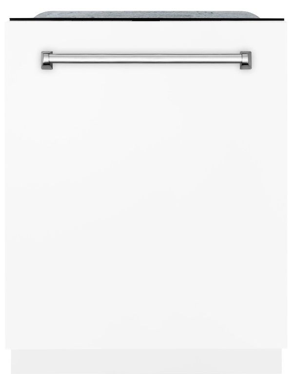 Zline Monument Series 24" White Matte Third Rack Top Touch Control Built-In Dishwasher-0