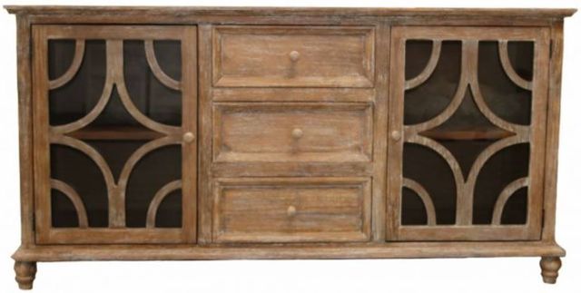 Million Dollar Rustic Light Barnwood 3-Drawer Console-0