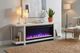 aspenhome® Latitude Brushed White 67" Open Fireplace Console-1