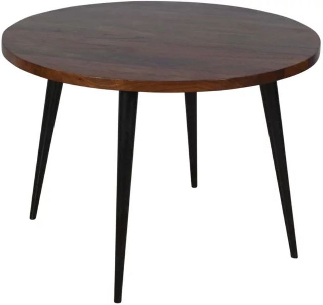 Jofran Inc. Prelude Walnut Round Dining Table with Black Base-0