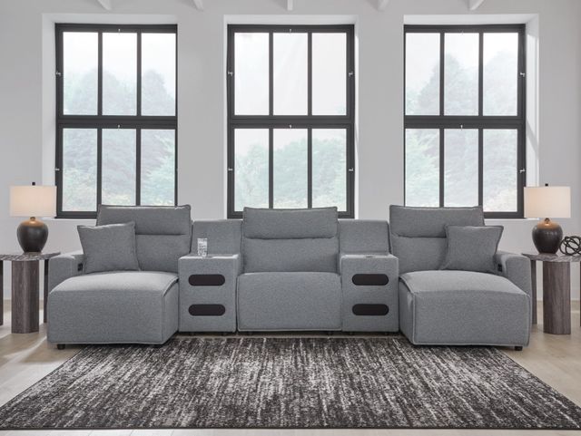 Signature Design by Ashley® Modmax II 5-Piece Pepper/Salt Modular Power Reclining Sectional with Adjustable Headrest-4