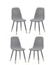 A & B Home Fausta 4-Piece Gray Dining Chair Set-0