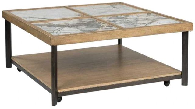 Signature Design by Ashley® Montia Brown Cocktail Table with Black Base-0