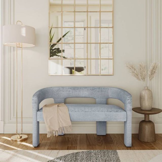 Jofran Inc. Urban Archive Gwen Blue Upholstered Bench-1