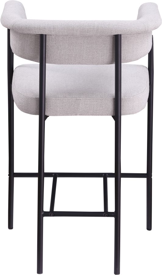 Meridian Furniture Malin Gray/Matte Black Counter Stool-3
