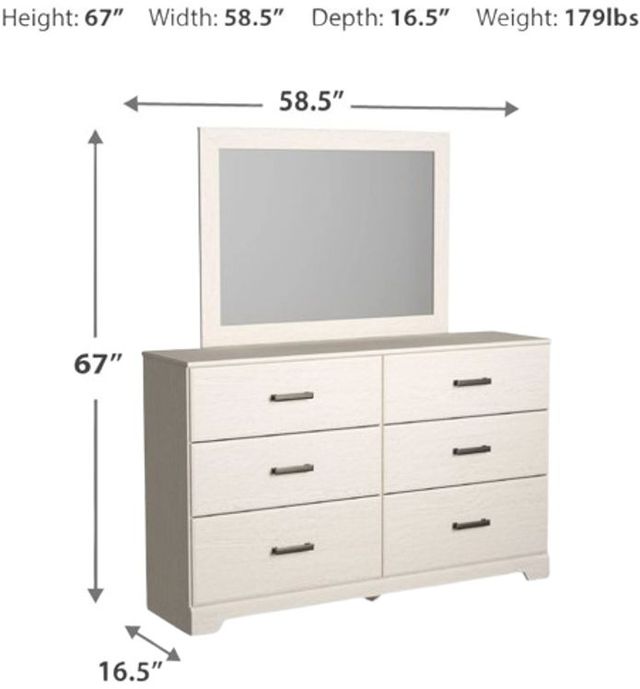 Signature Design by Ashley® Stelsie White Dresser and Mirror-3