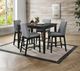 Furniture of America® Strom 2-Piece Dark Walnut/Gray Counter Chair Set-1