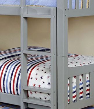 Furniture of America® Cameron Gray Twin/Twin Bunk Bed-1