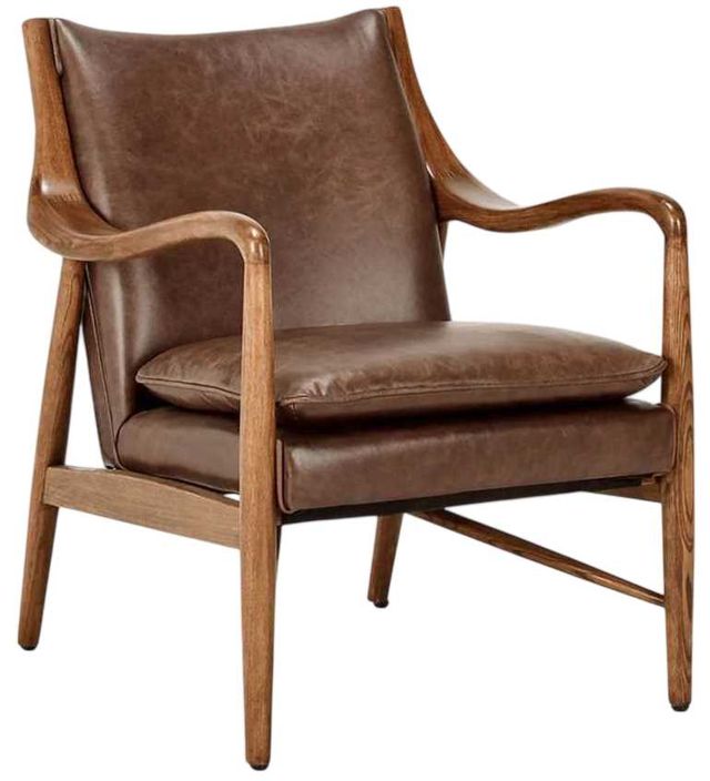Classic Home Kiannah Barrel Brown Accent Chair-0