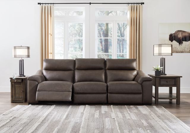 Signature Design by Ashley® Salvatore 3-Piece Chocolate Power Reclining Sofa-1