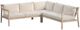 Linon Svana 3-Piece Beige/Natural Fabric/Wood L-Shape Outdoor Sectional-1