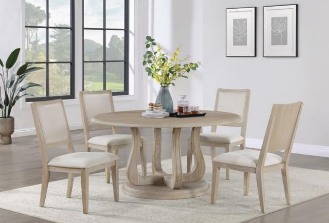 Coaster® Trofello 5-Piece White Washed Dining Set-3