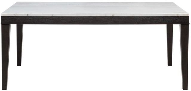 Coaster® Averill White Marble Top Dining Table with Coffee Bean Base-3