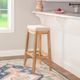 Linon Claridge Brown/Natural Bar Stool-1