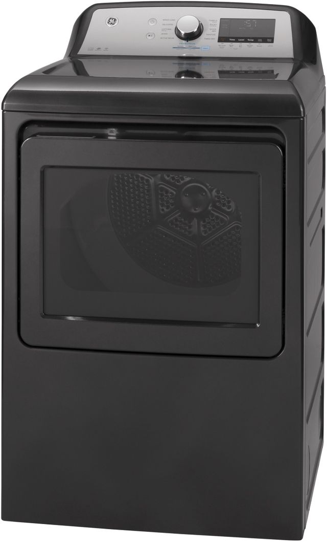 GE® 7.4 Cu. Ft. Diamond Gray Front Load Electric Dryer-2