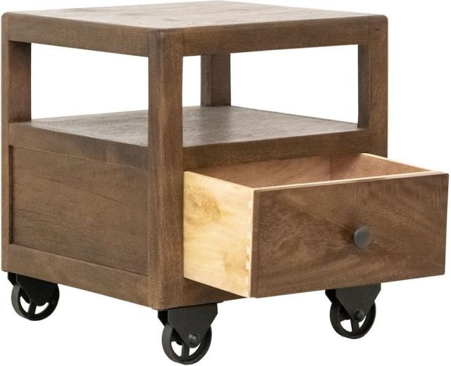 International Furniture Direct Oslo Brown End Table-3