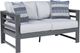 Signature Design by Ashley® Amora Charcoal Gray Fabric/Steel Outdoor Loveseat-0