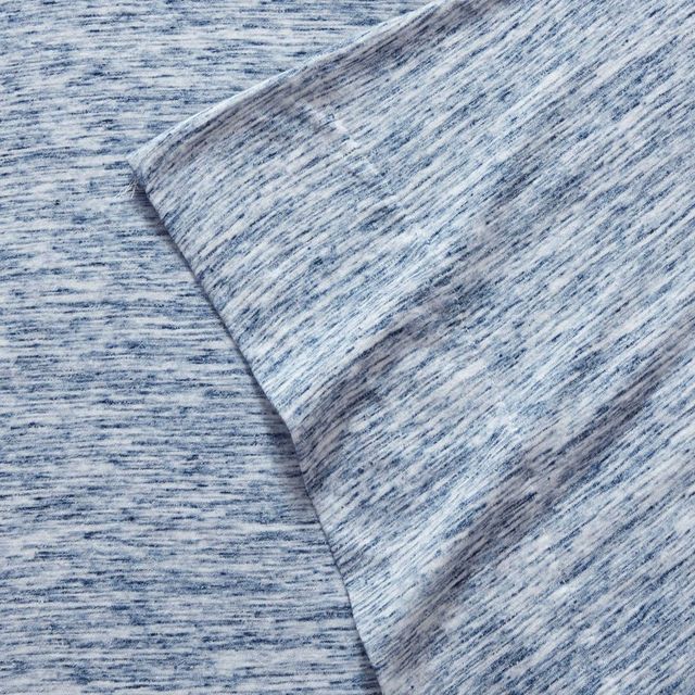 Olliix by Urban Habitat Blue Queen Space Dyed Cotton Jersey Knit Sheet Set-0