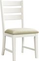 Elements International Park Creek Cottage White Ladder Back Dining Chair-0