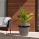 Armen Living Obsidian Grey Medium Indoor/Outdoor Planter-4