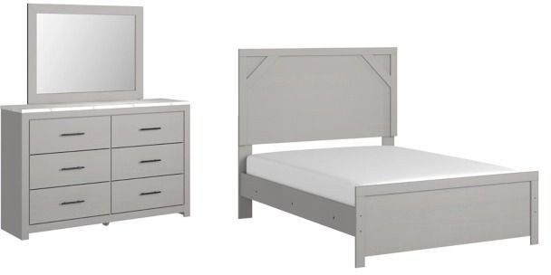 Signature Design by Ashley® Cottonburg 3-Piece Light Gray/White King Panel Bed Set-0