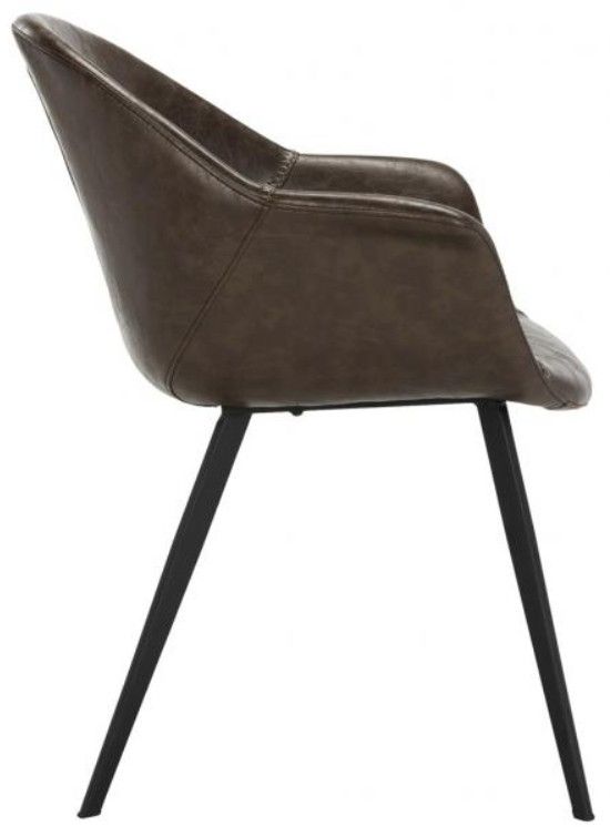 Safavieh Dublin 2-Piece Black/Dark Brown Dining Tub Arm Chair Set-3