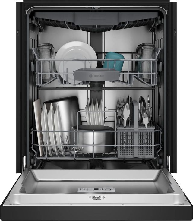 Bosch® 300 Series 24" Black Top Control Built-In Dishwasher-2