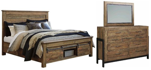 Signature Design by Ashley® Sommerford 3-Piece Brown King Panel Storage Bed Set-0