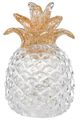 A & B Home Clear Glass Pineapple with LED Light-0