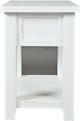Jofran Inc. Artisan's Craft Distressed Weathered White Chairside Table-2