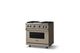 Viking® 5 Series 36" Nantucket Pro Style Gas (NG) Range with Brushed Brass Trim-2