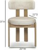 TOV Furniture Odessa Cream Leather Dining Chair-2