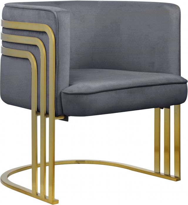 Meridian Furniture Rays Grey Velvet Accent Chair-0