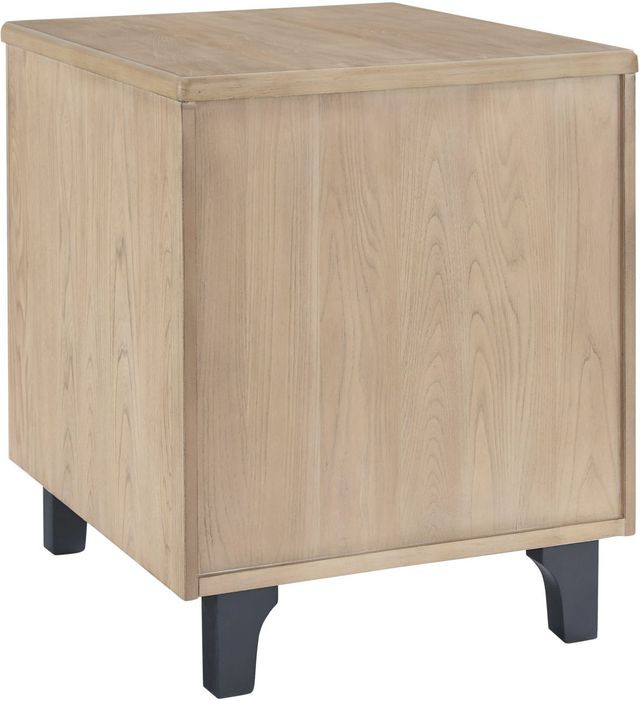 Signature Design by Ashley® Freslowe Light Brown End Table with Black Legs-2