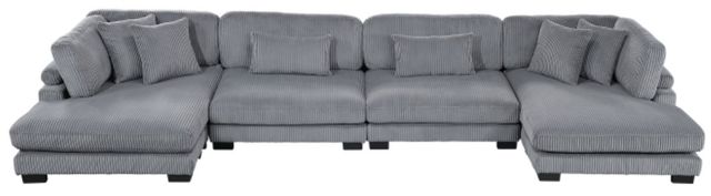 Homelegance® Traverse 4-Piece Gray U-Shape Sectional with Reversible Chaise-2