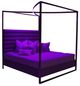 Michael Amini® Metro Lights™ Midnight Queen Canopy Bed-3